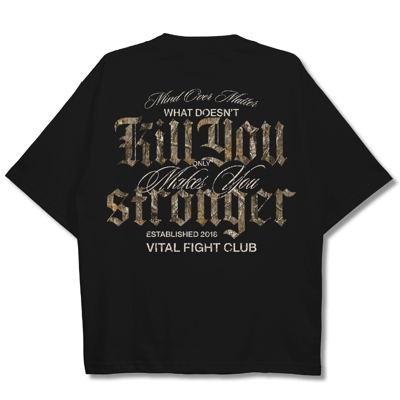 Oversized Pump Cover T-Shirt - Black/Woodland WDKY