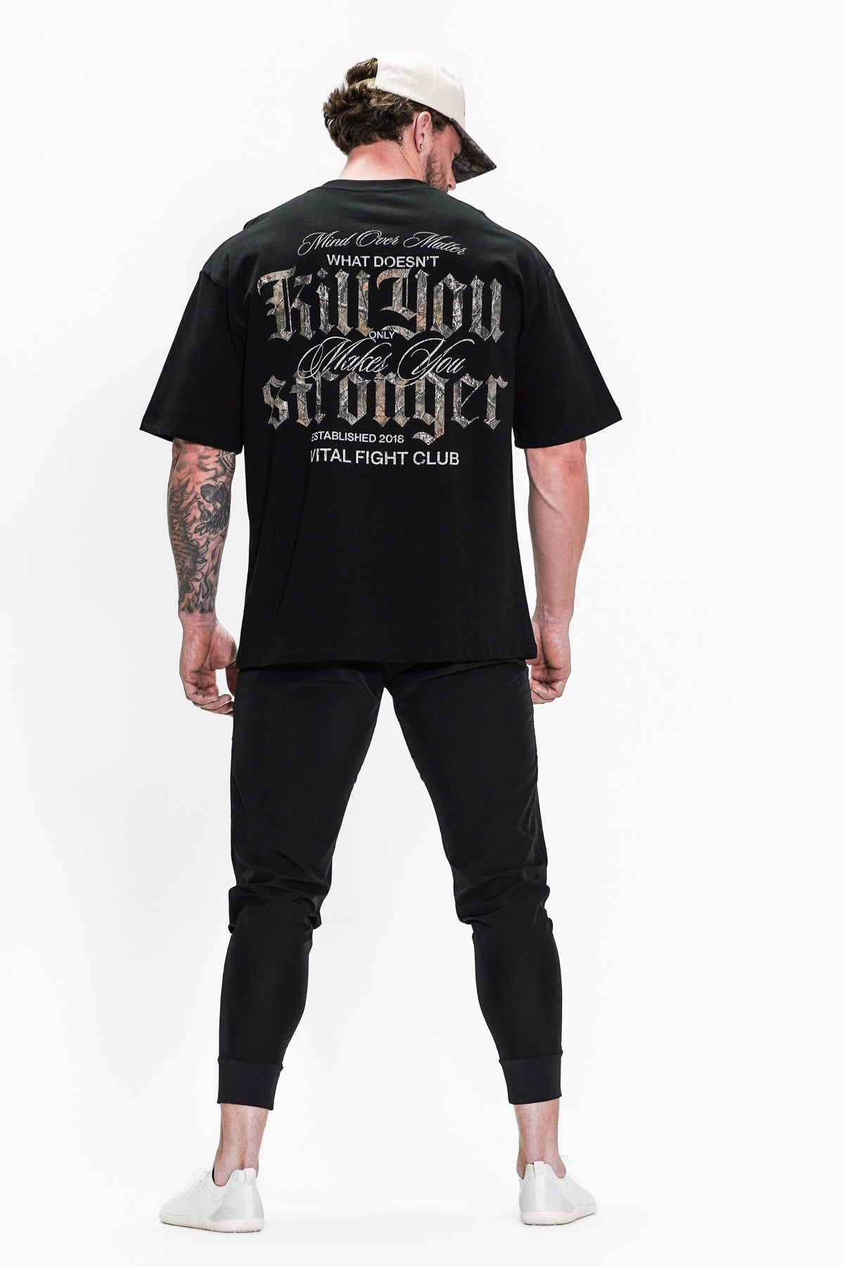 Oversized Pump Cover T-Shirt - Black/Woodland WDKY
