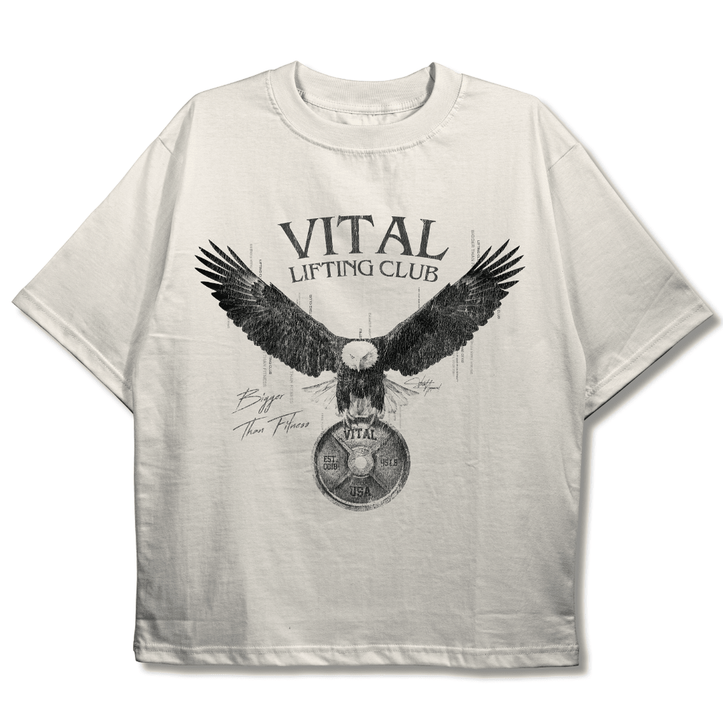 Oversized Pump Cover T-Shirt - Free Your Mind Cream