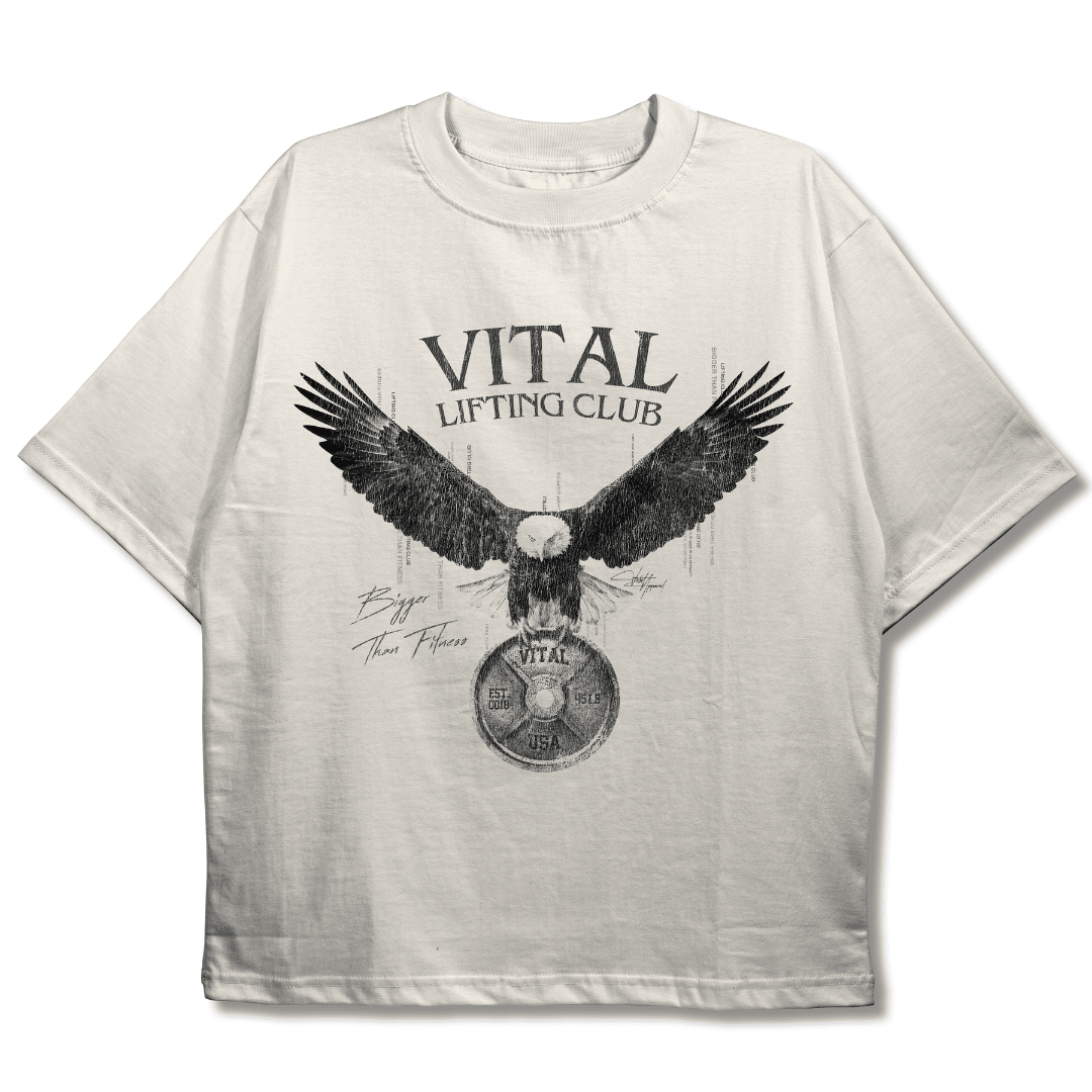 Oversized Pump Cover T-Shirt - Free Your Mind Cream