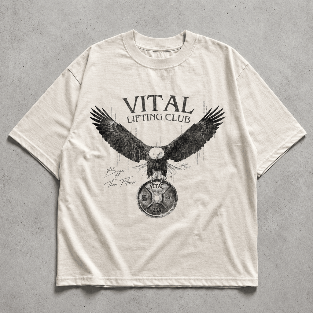 Oversized Pump Cover T-Shirt - Free Your Mind Cream