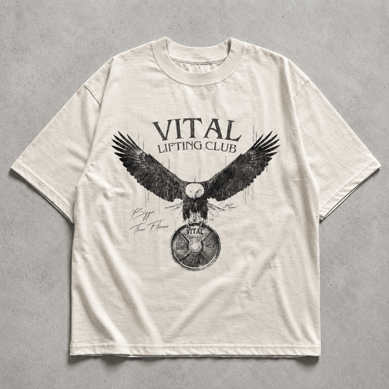 Oversized Pump Cover T-Shirt - Free Your Mind Cream