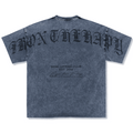 Oversized Pump Cover T-Shirt - Iron Therapy OE Gray Acid Wash