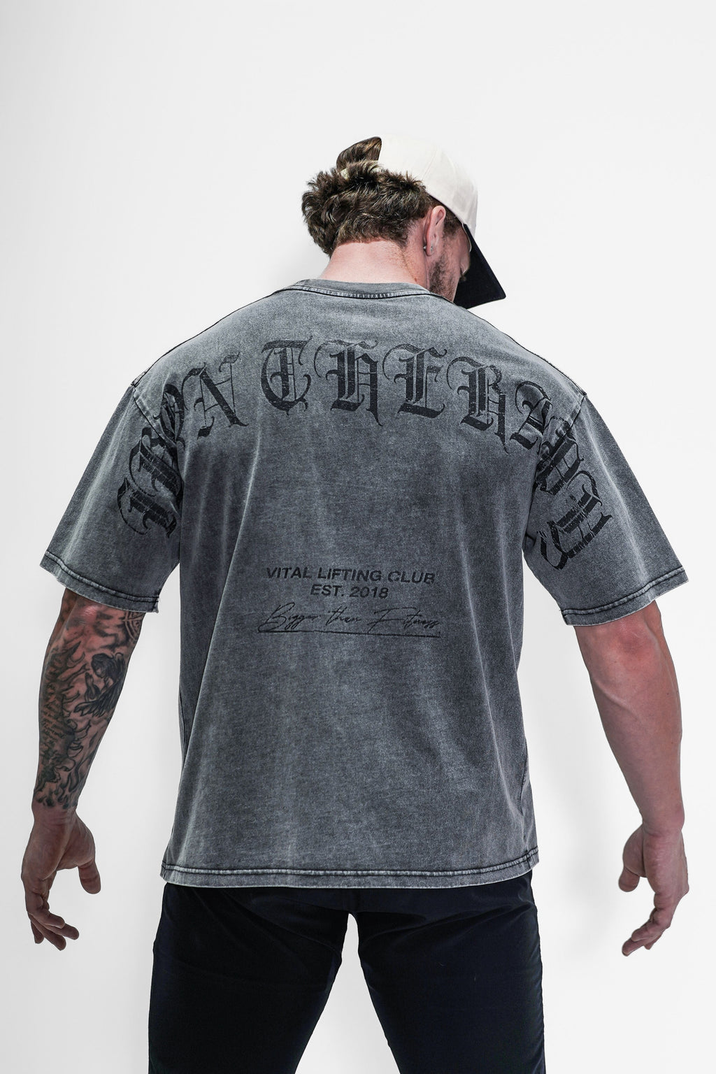 Oversized Pump Cover T-Shirt - Iron Therapy OE Gray Acid Wash