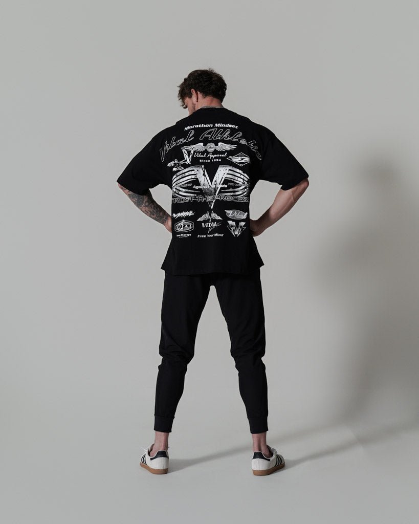 Oversized Pump Cover T-Shirt - Race T Black