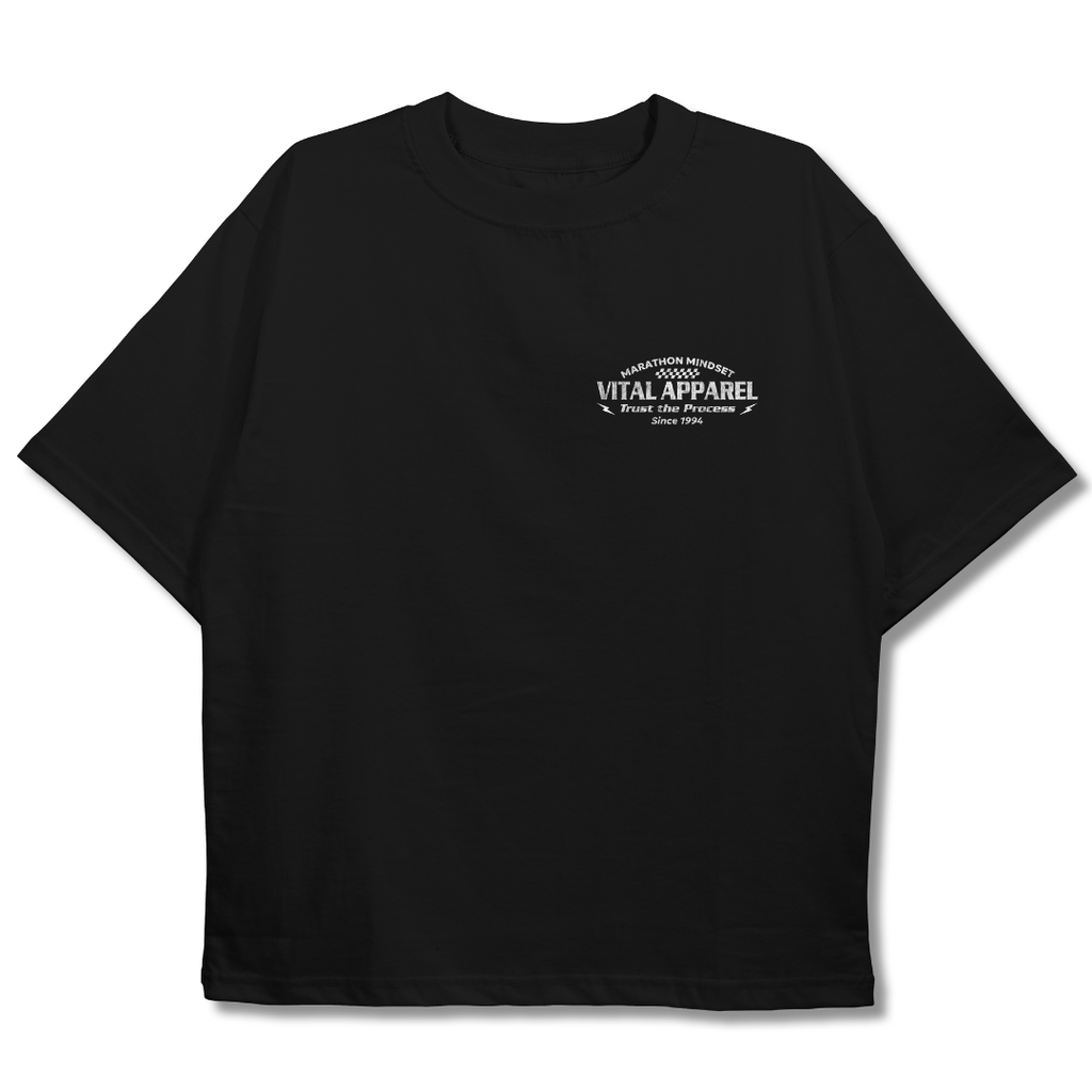 Oversized Pump Cover T-Shirt - Race T Black