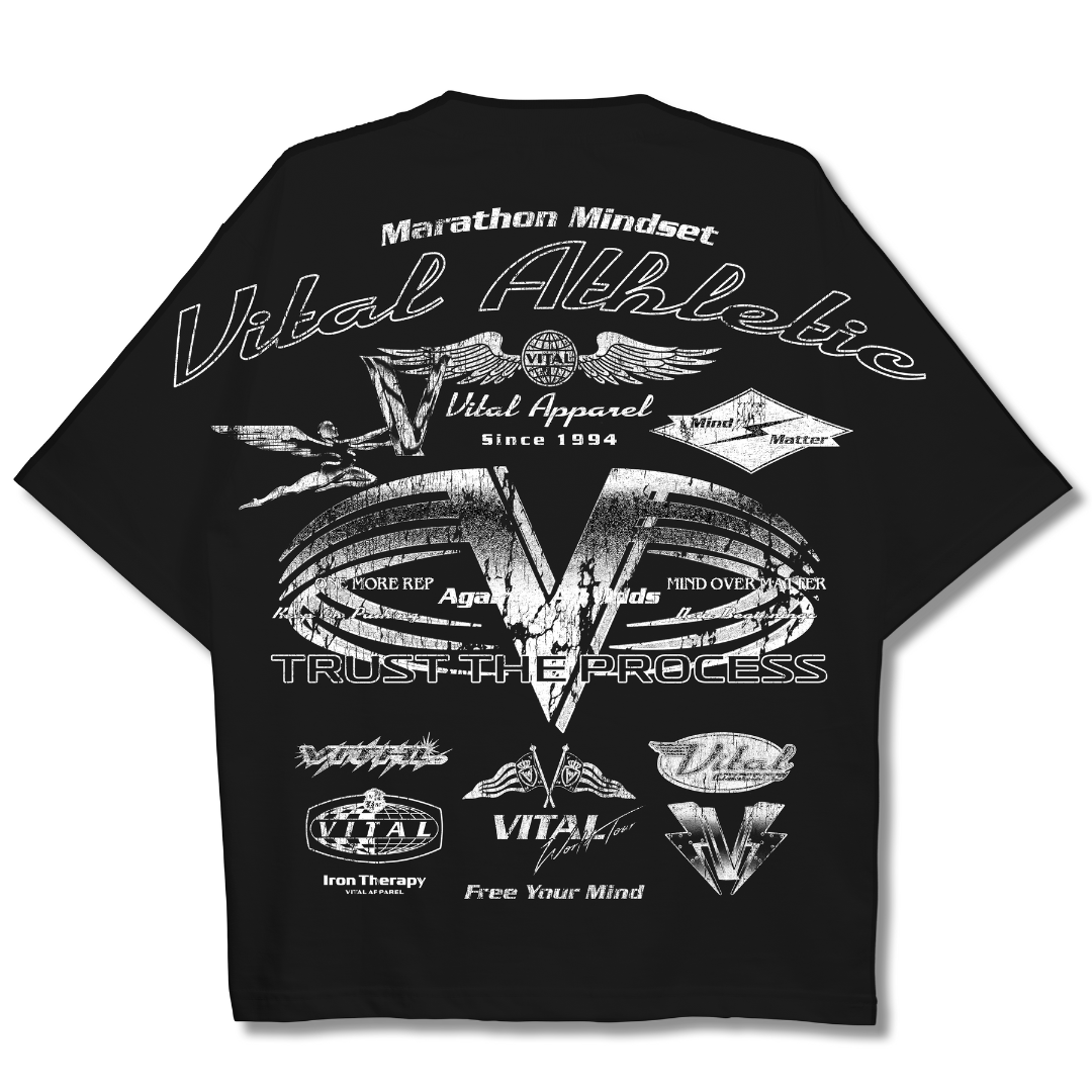 Oversized Pump Cover T-Shirt - Race T Black