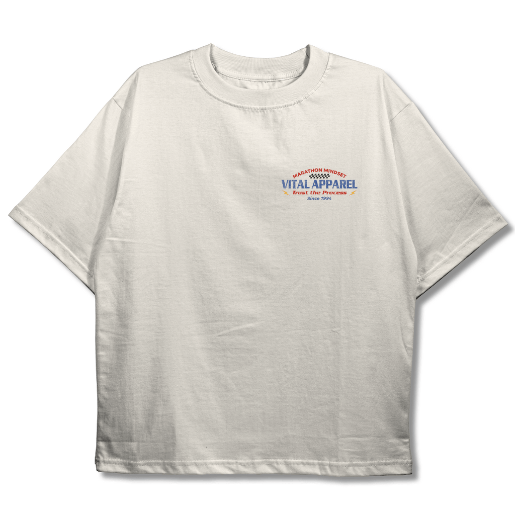 Oversized Pump Cover T-Shirt - Race T Cream