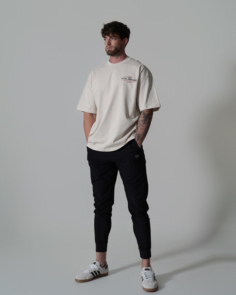 Oversized Pump Cover T-Shirt - Race T Cream