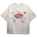 Oversized Pump Cover T-Shirt - Retro Marathon T Cream