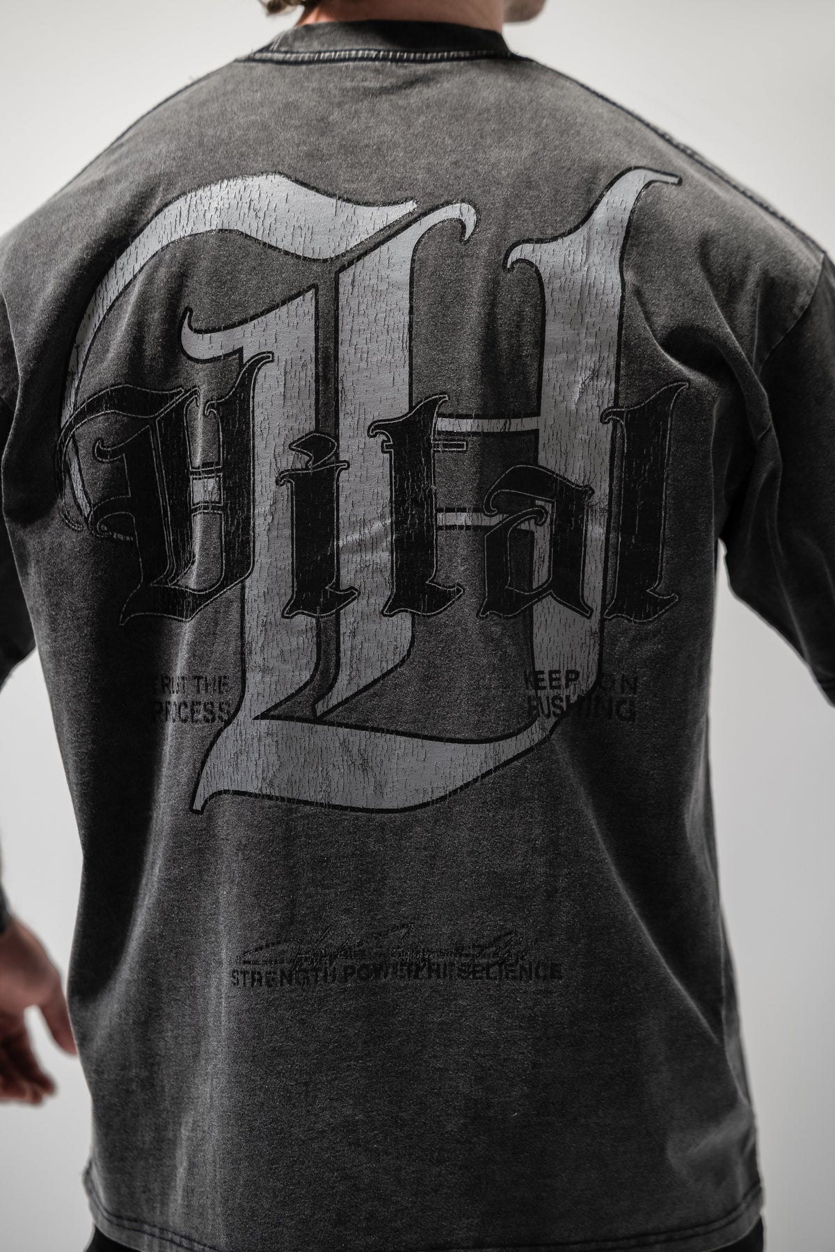 Oversized Pump Cover T-Shirt - Signature T Gray Acid