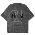 Oversized Pump Cover T-Shirt - Signature T Gray Acid