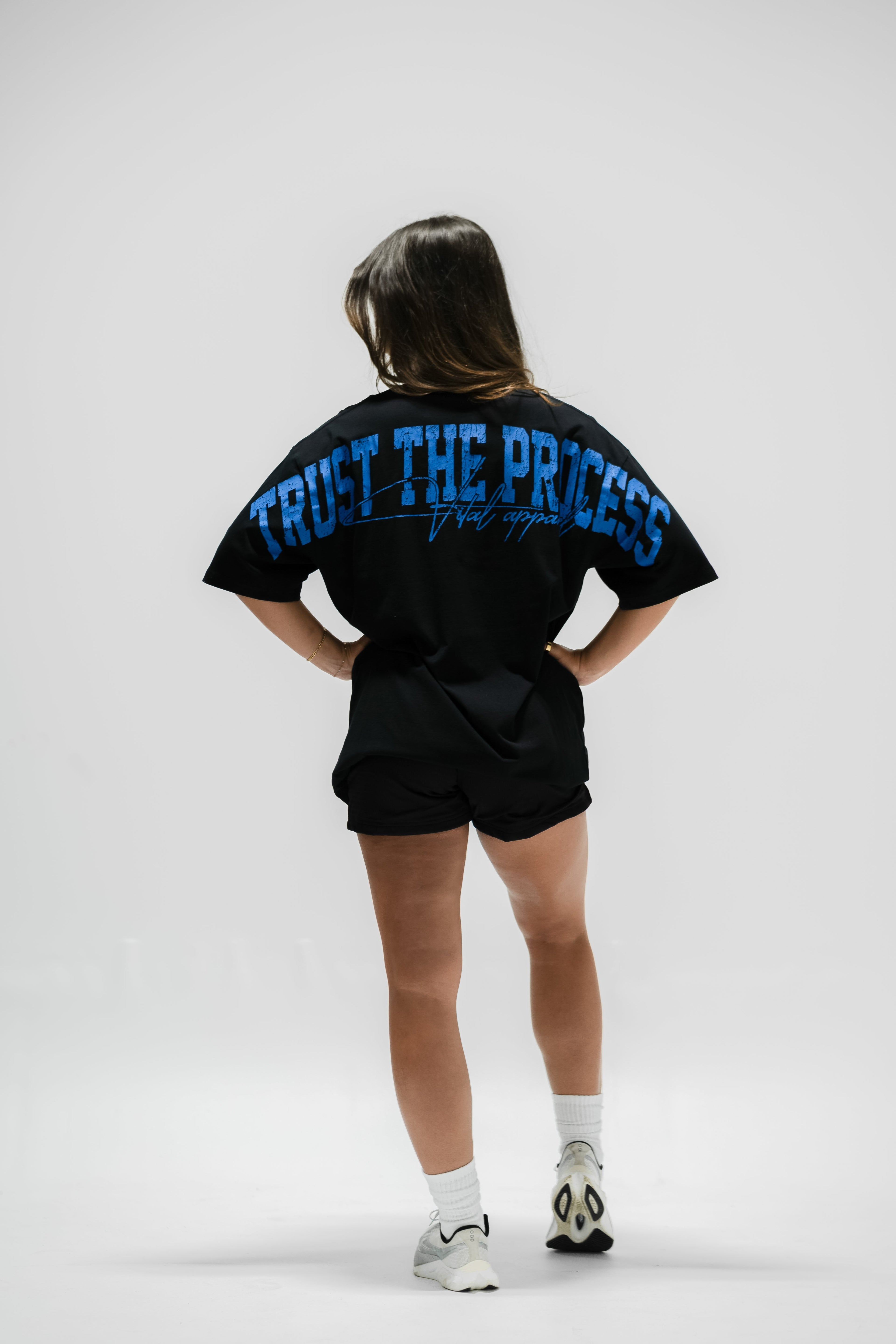 Oversized Pump Cover T-Shirt - TTP Distressed Baby Blue