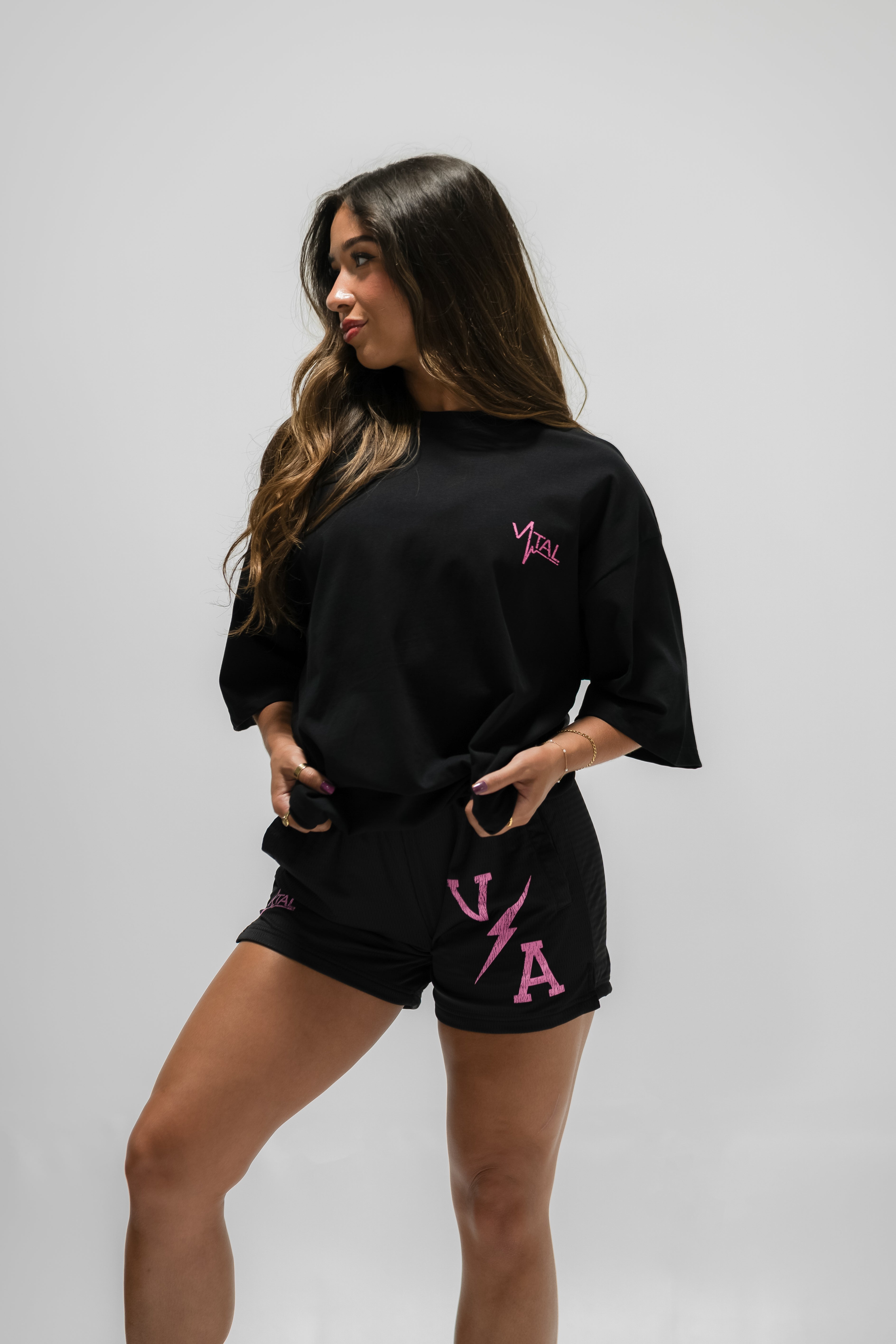 Oversized Pump Cover T-Shirt - TTP Distressed Pink
