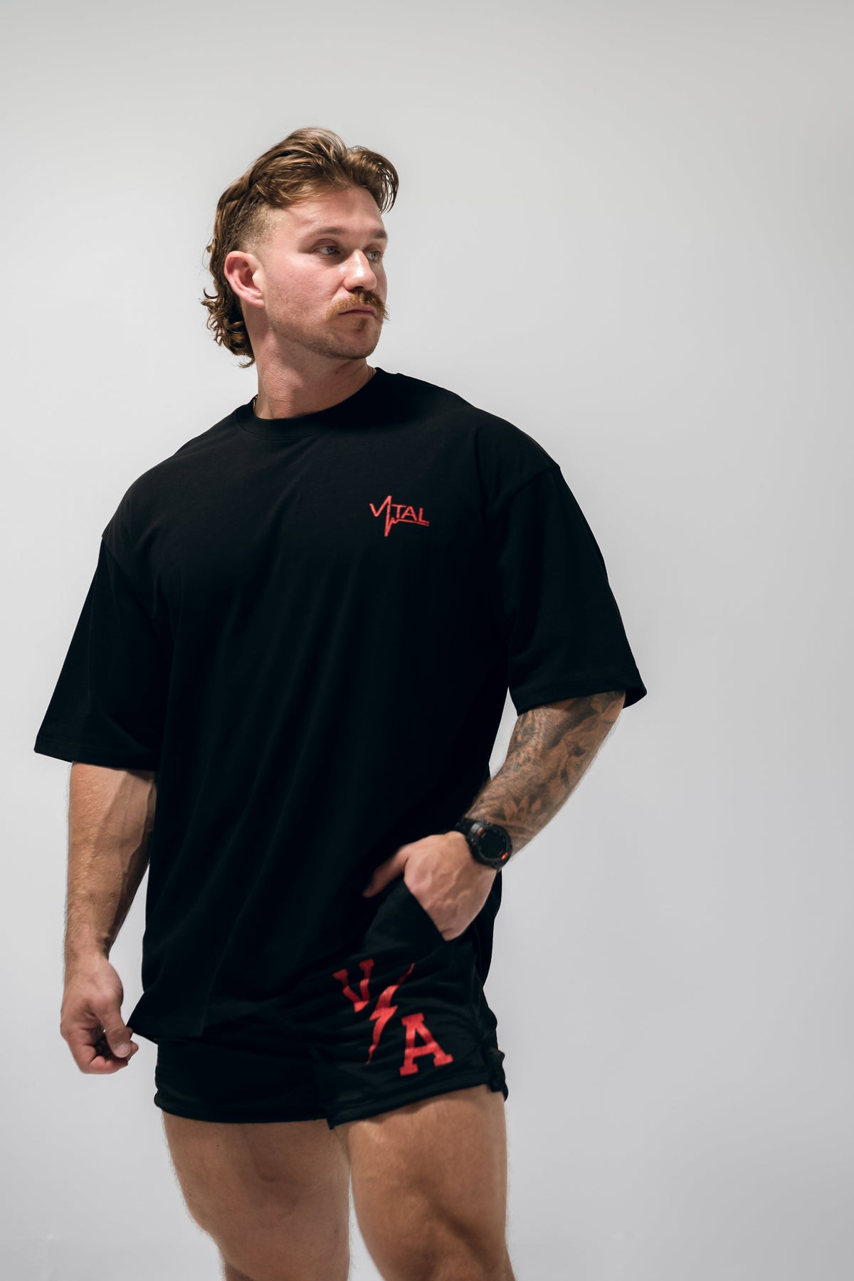 Oversized Pump Cover T-Shirt - TTP Distressed Red