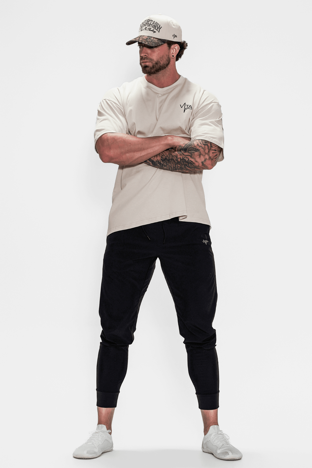Oversized Pump Cover T-Shirt - Trust the Process/Cream Woodland Camo