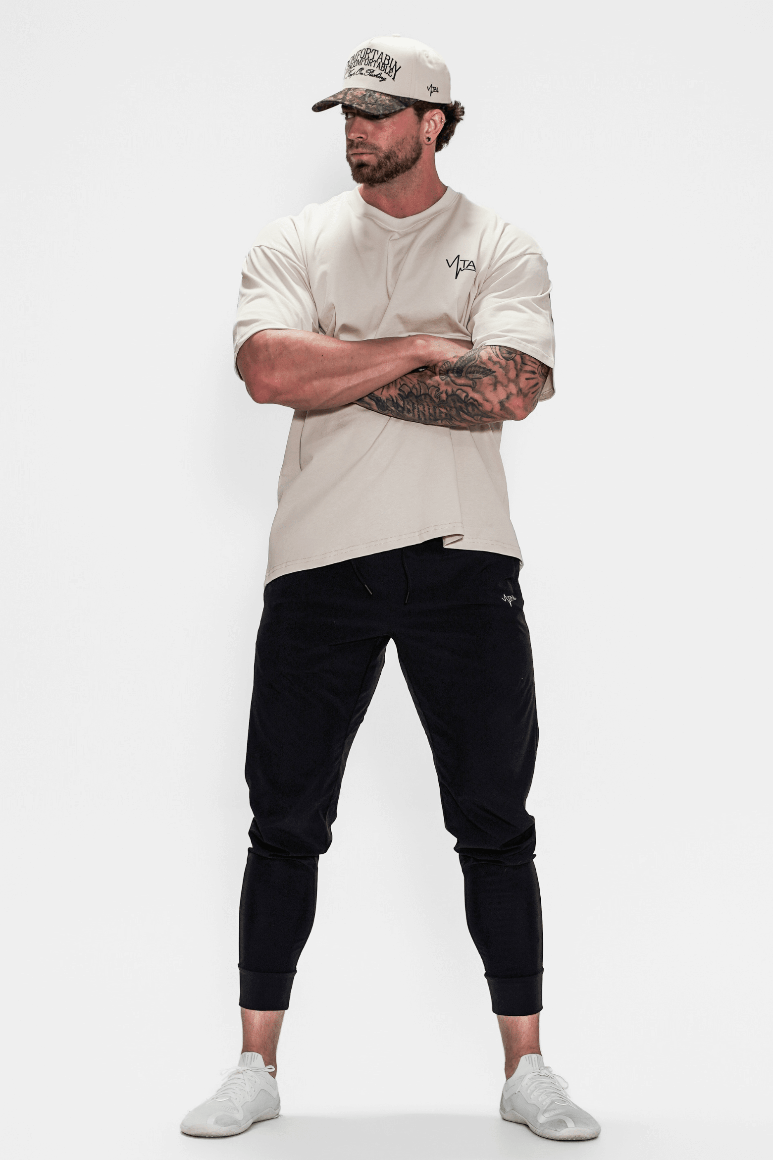 Oversized Pump Cover T-Shirt - Trust the Process/Cream Woodland Camo