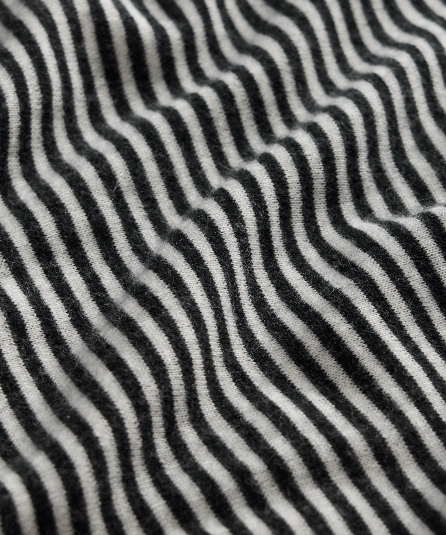 Premium Cashmere Pocket Tee in Black Stripe