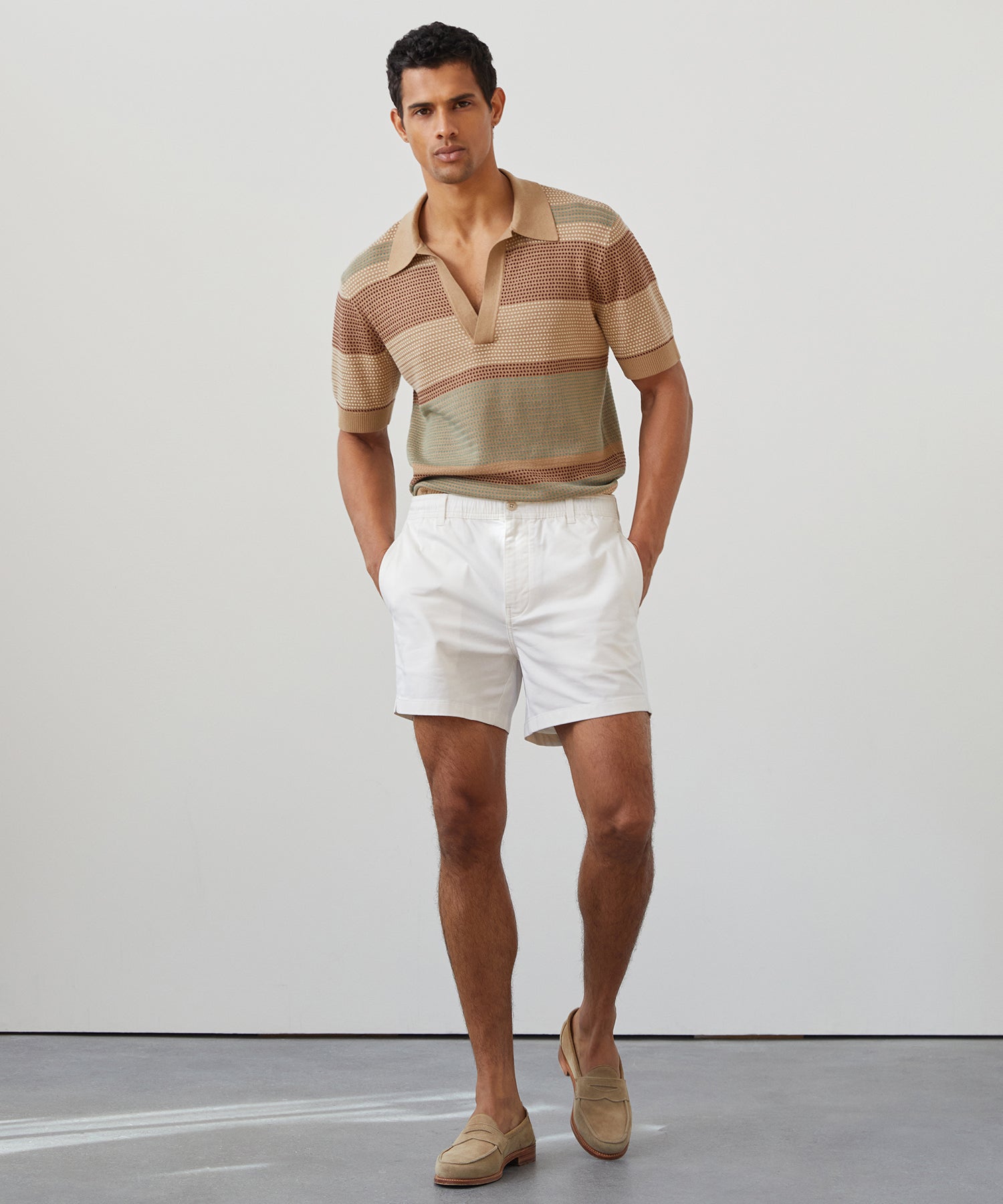 Relaxed Silk-Cotton Montauk Sweater Polo