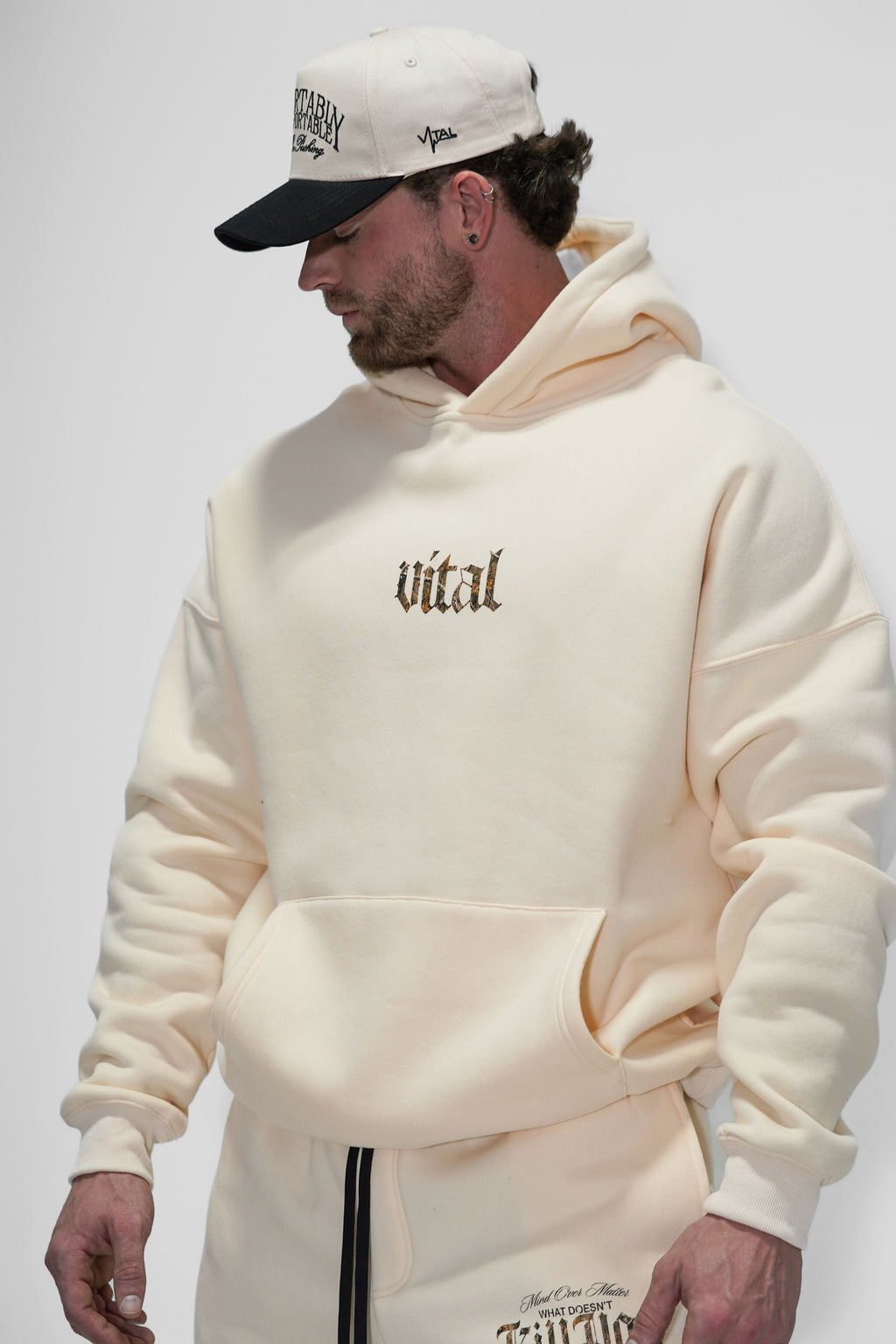 Relentless Oversized Heavyweight Hoodie - What Doesn't Kill You Cream/Camo