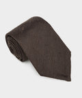 Silk Shantung Tie in Chocolate
