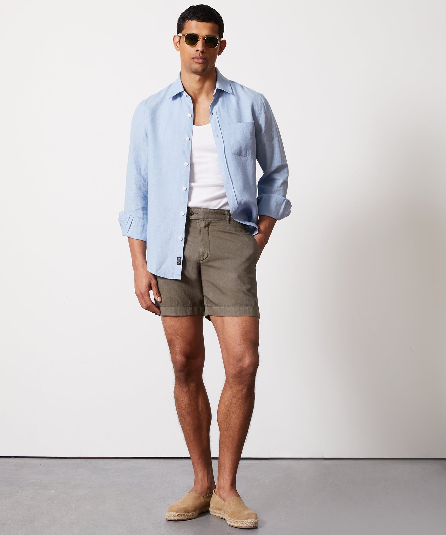 Sea Soft Irish Linen Point Collar Shirt