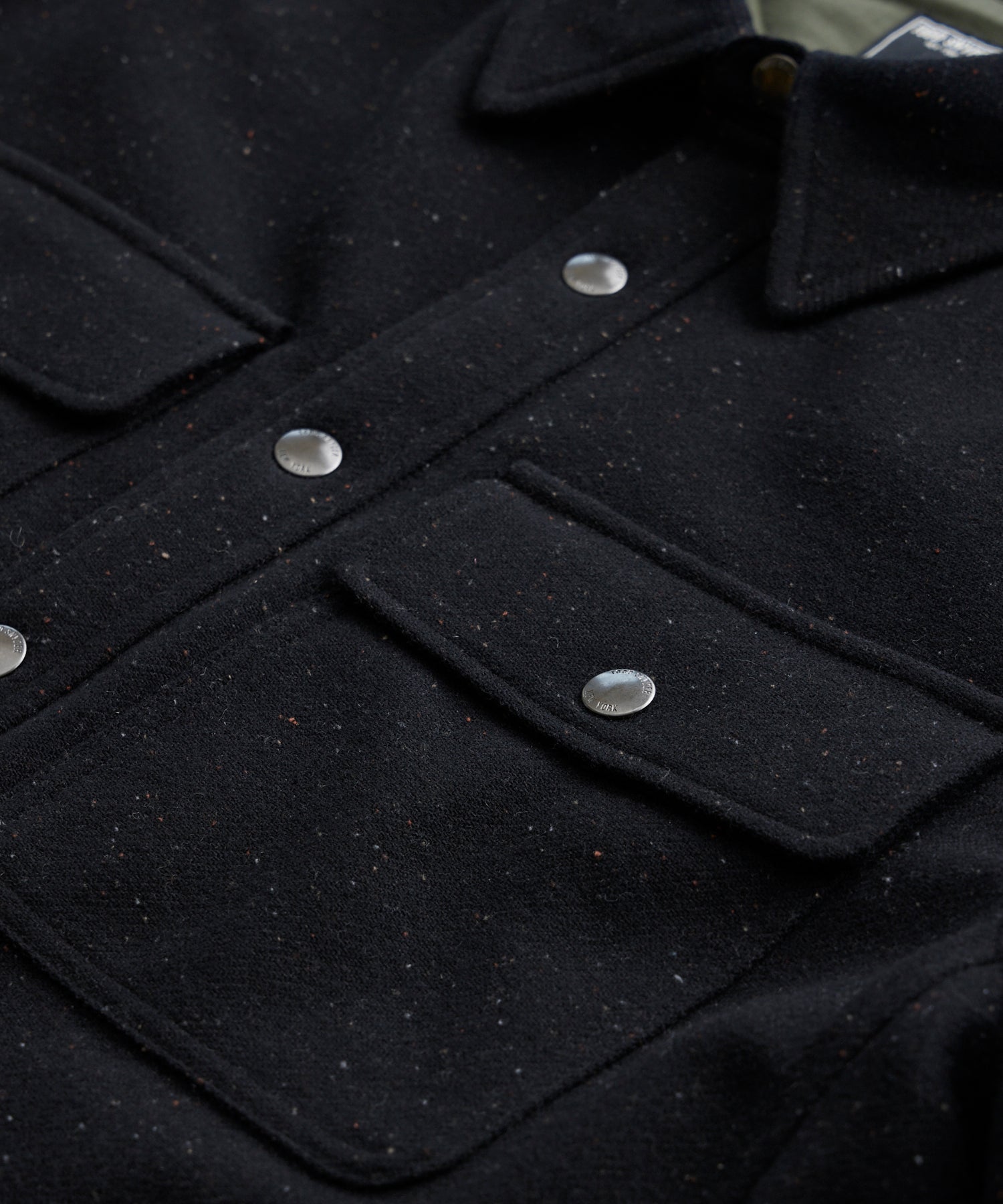 Speckled Wool Basecamp Shirt in Black