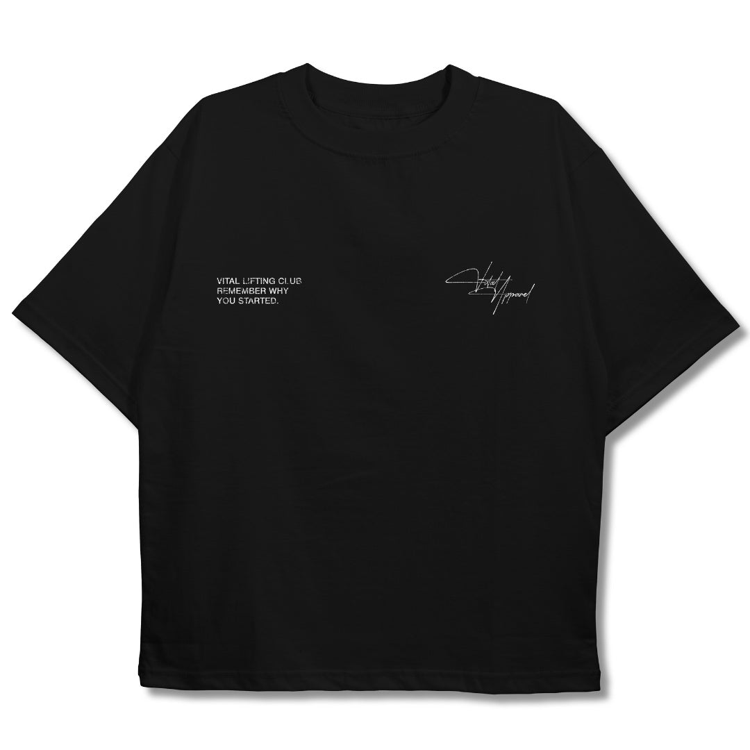 Oversized Pump Cover T-Shirt - Aspire T Black/Grunge White