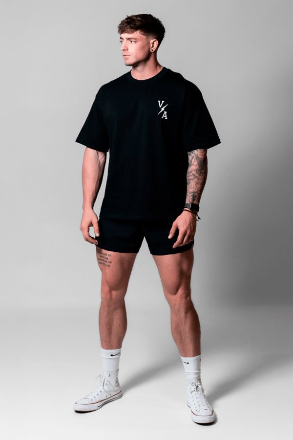 Oversized Pump Cover T-Shirt - Motto T Black/White