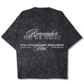Oversized Pump Cover T-Shirt - Vintage Remember Why You Started Black Acid T