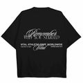 Oversized Pump Cover T-Shirt - Vintage Remember Why You Started Black/White T