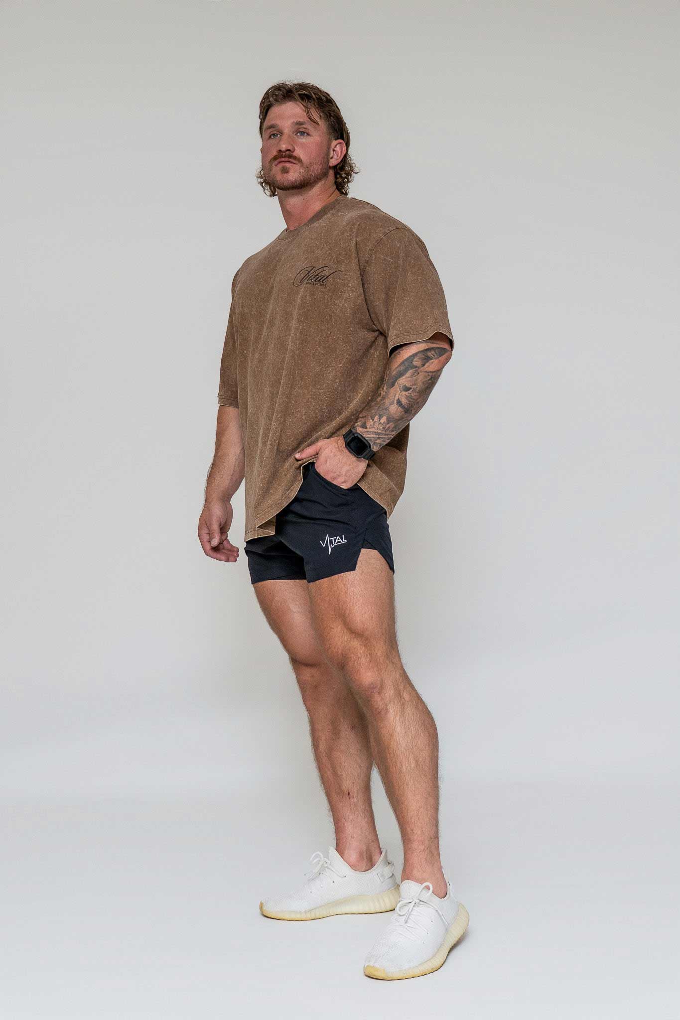 Oversized Pump Cover T-Shirt - Vintage Remember Why You Started Latte Acid T