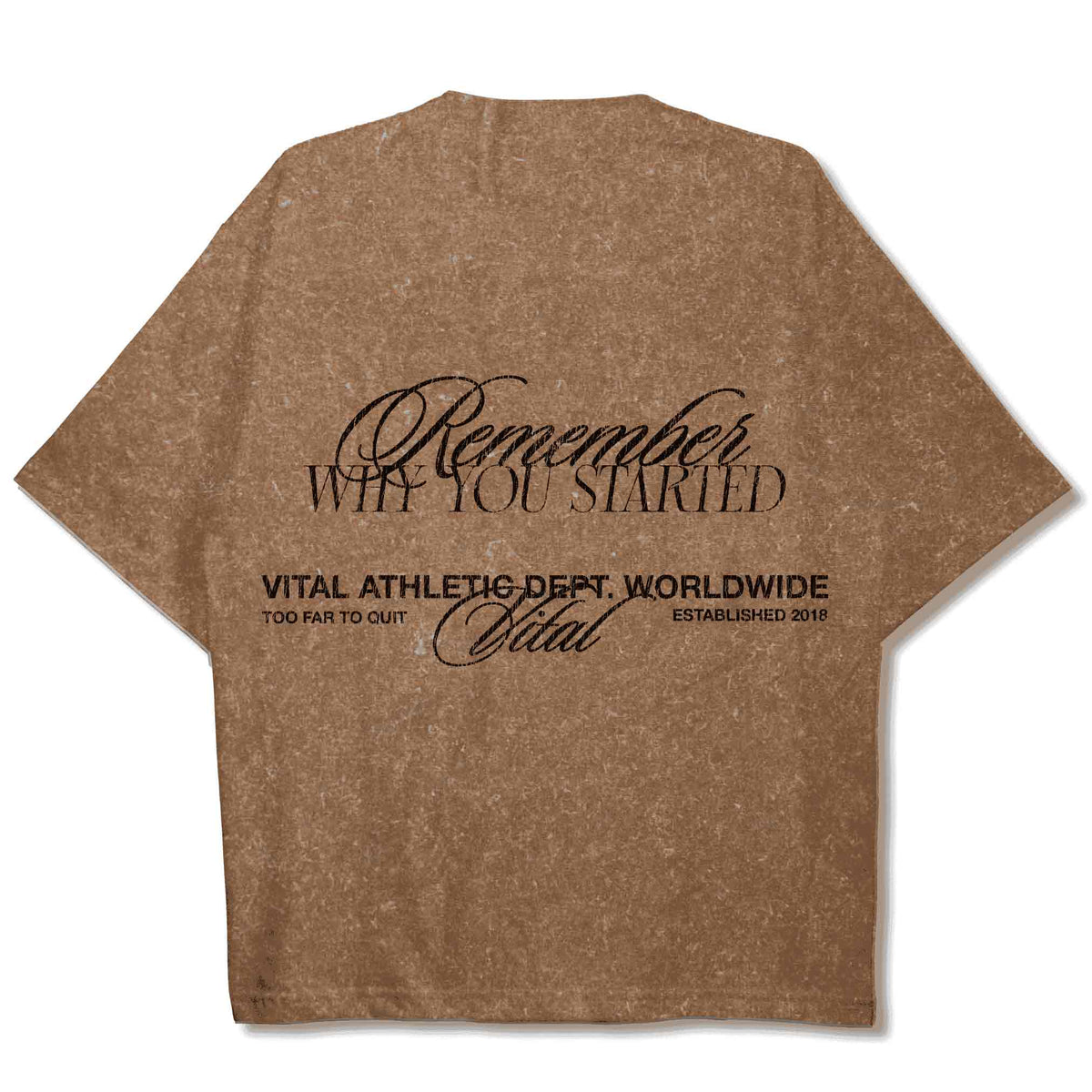 Oversized Pump Cover T-Shirt - Vintage Remember Why You Started Latte Acid T