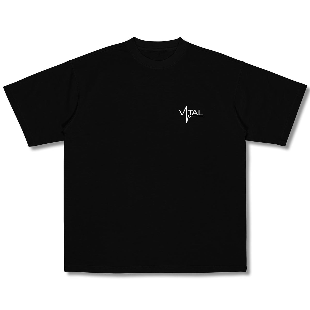 Oversized Pump Cover T-Shirt - VITAL APPAREL Trust the Process Black/White