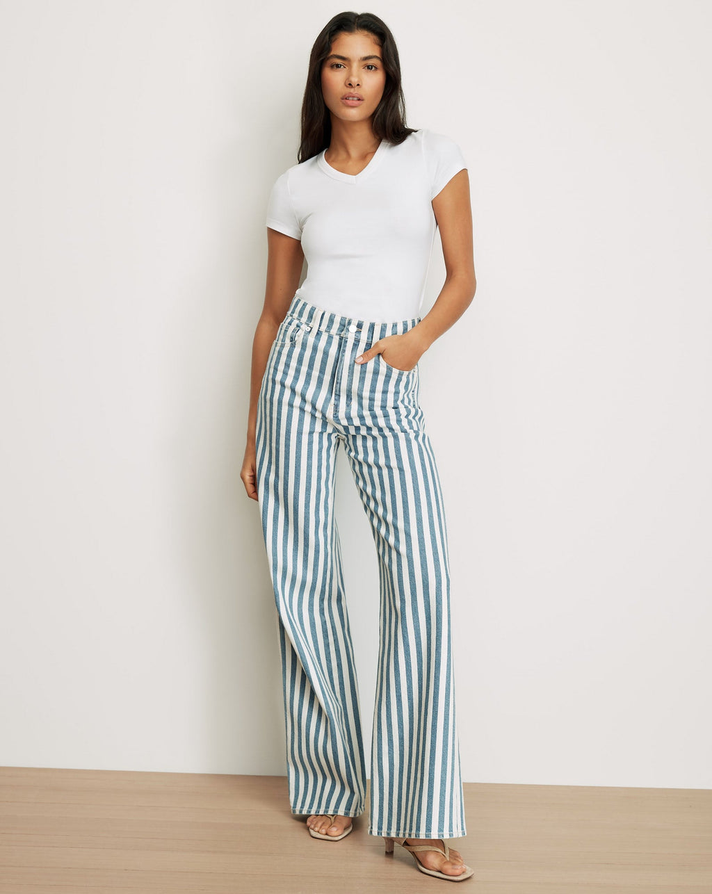 Taylor Striped Wide-Leg Jean