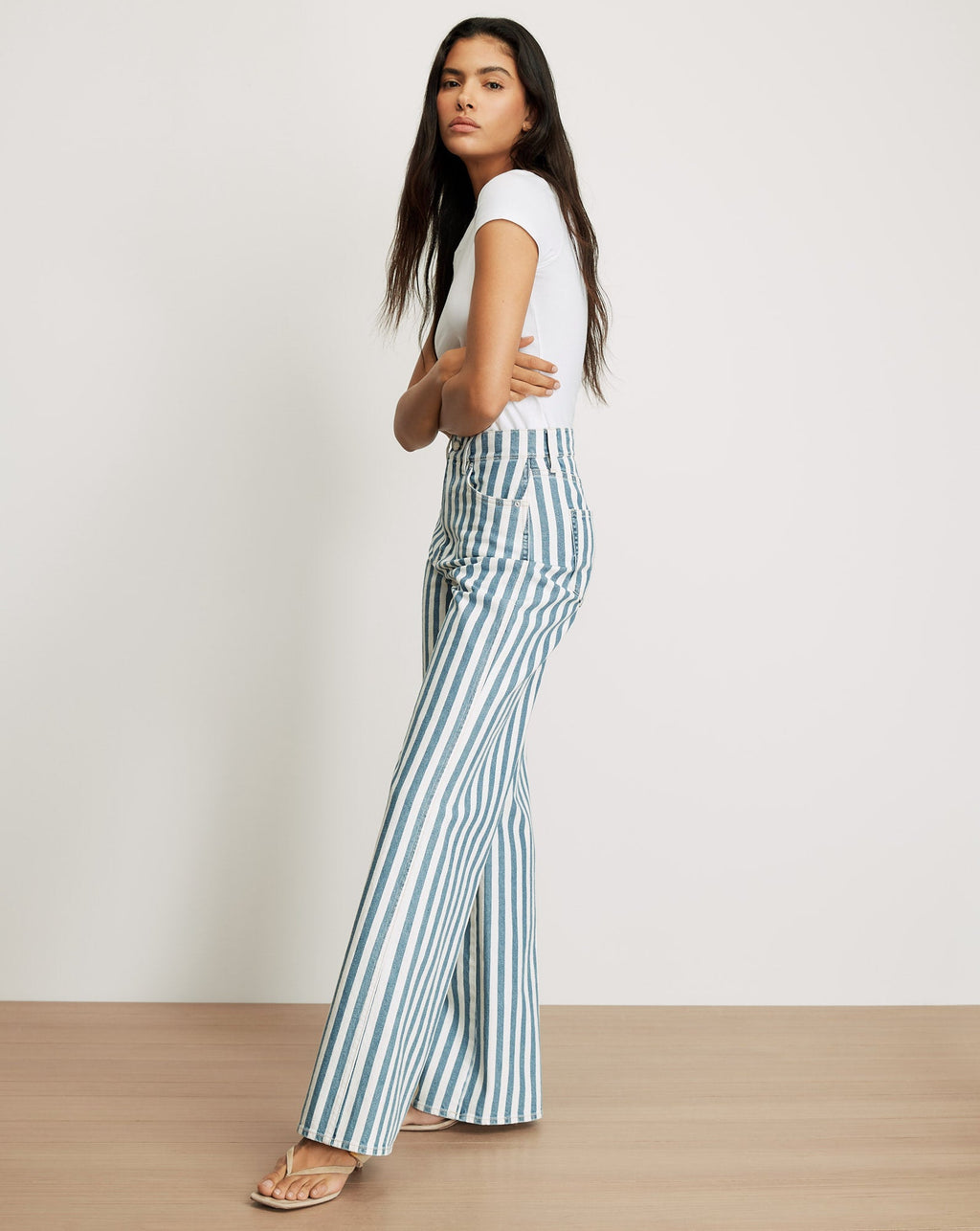 Taylor Striped Wide-Leg Jean