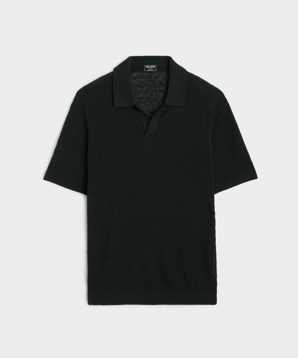 Textured Linen Montauk Sweater Polo