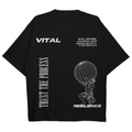 Oversized Pump Cover T-Shirt - Conquer T Black/White