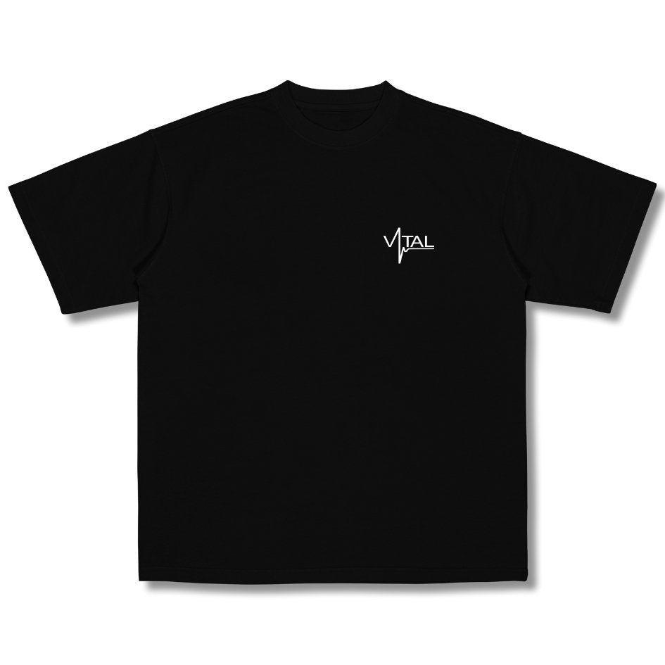 Oversized Pump Cover T-Shirt - Remember Why You Started Black/White