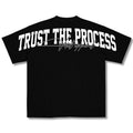 Oversized Pump Cover T-Shirt - VITAL APPAREL Trust the Process Black/White