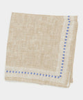 Tile Border Pocket Square in Burlap