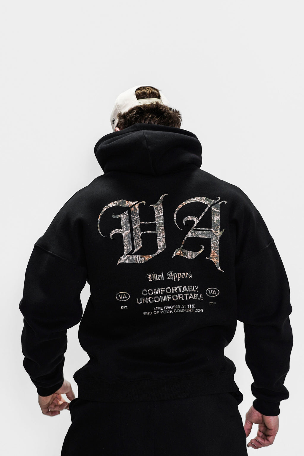 Relentless Oversized Heavyweight Hoodie - Black/VA Camo