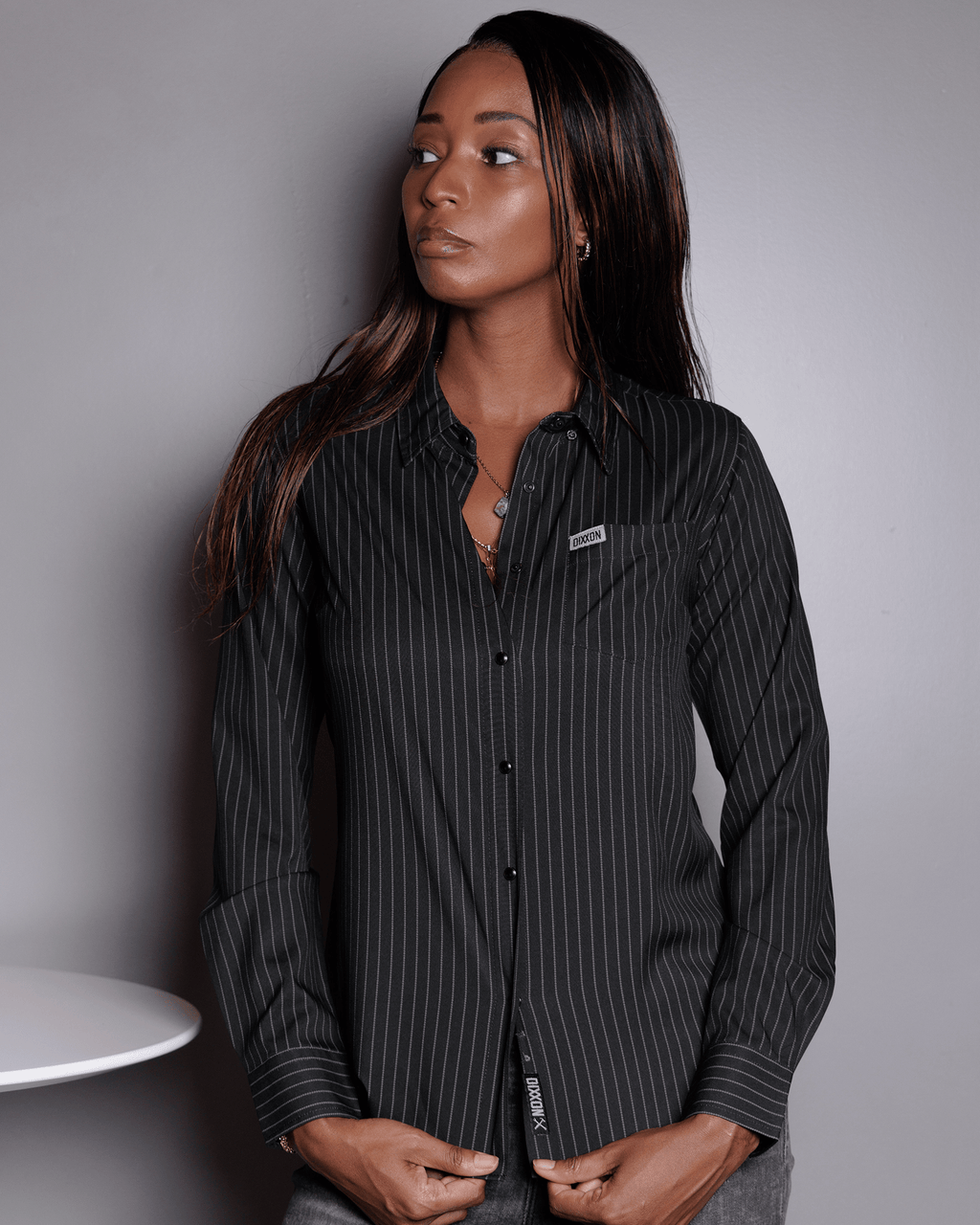 Women's Cable Long Sleeve Party Shirt