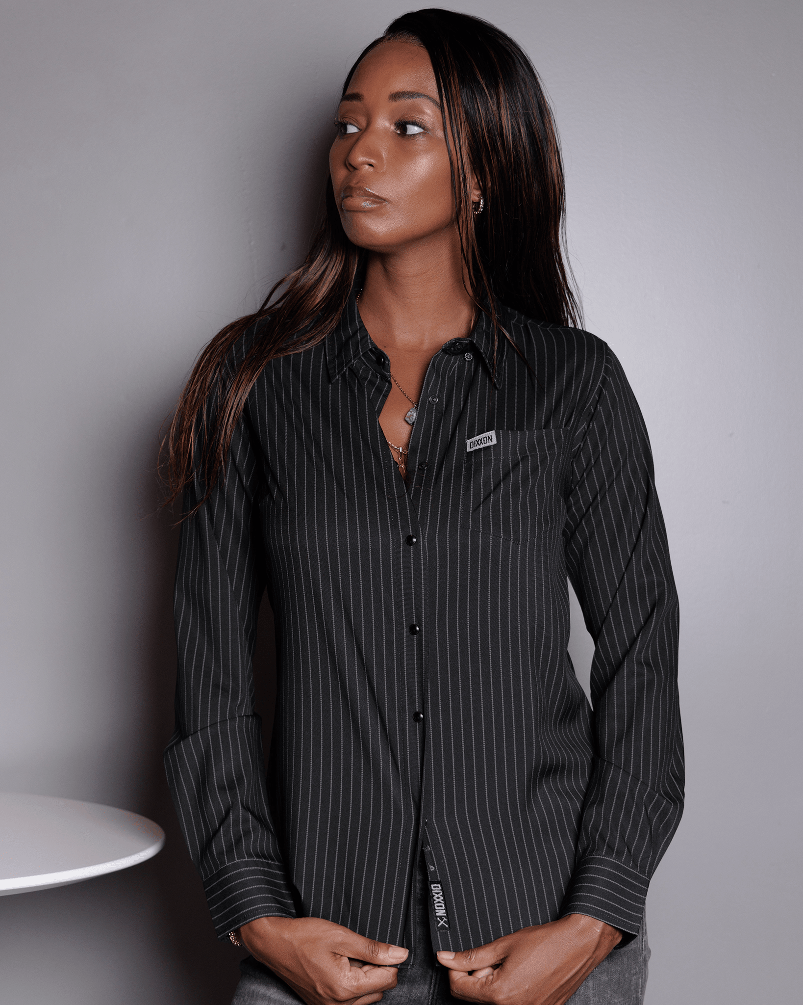 Women's Cable Long Sleeve Party Shirt