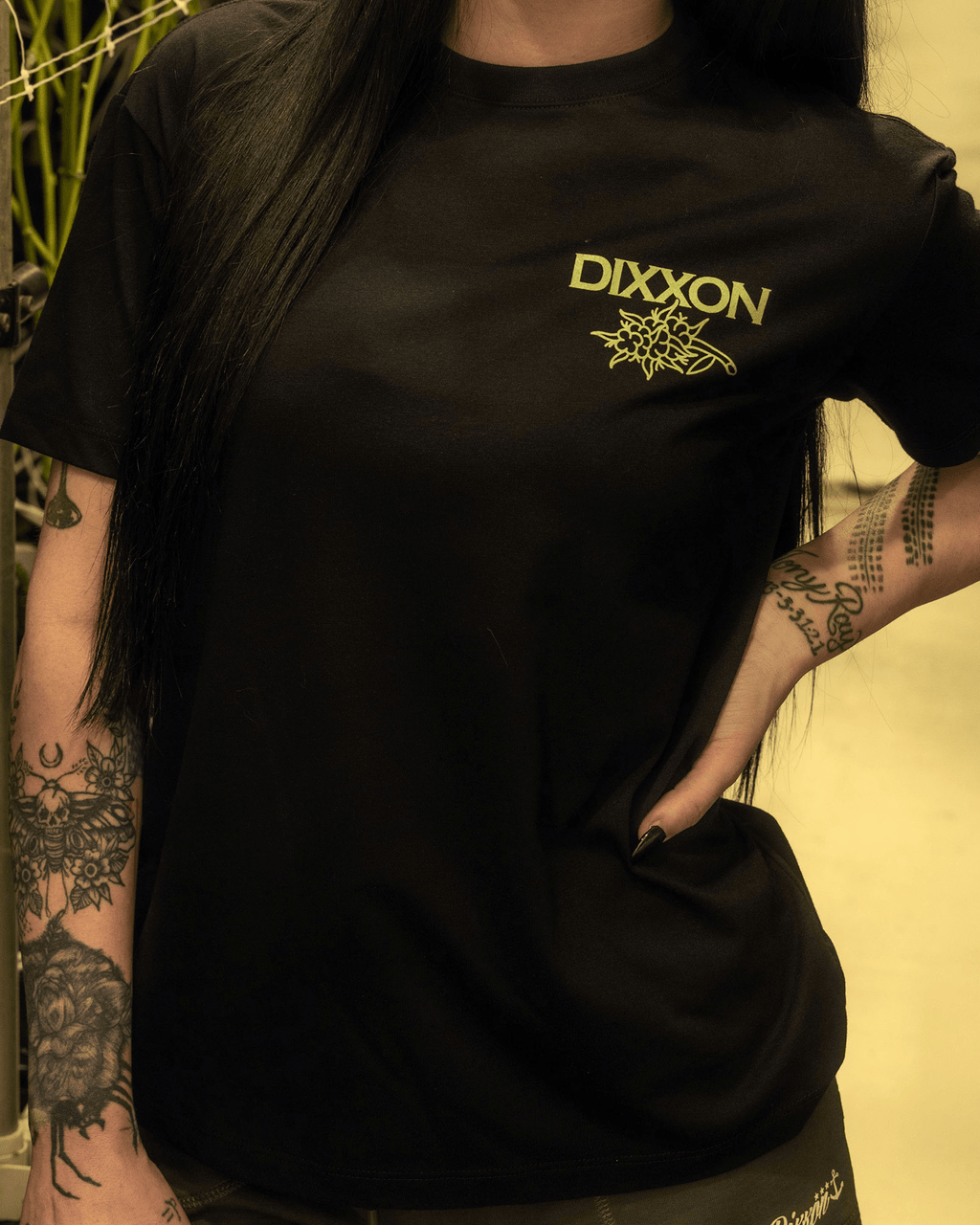 Women's Flowers Tee  - Black