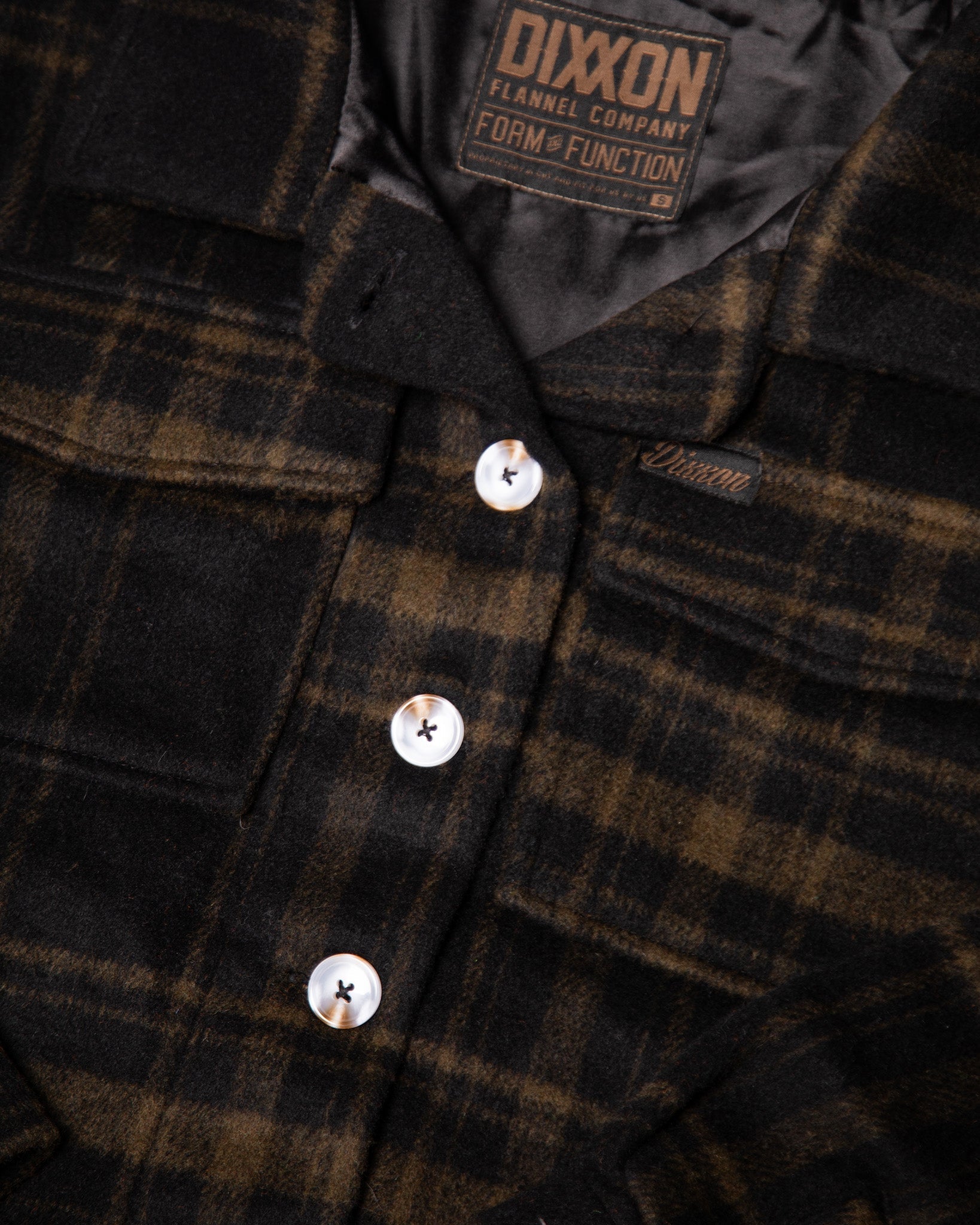 Women's Long Shacket - Brown & Black