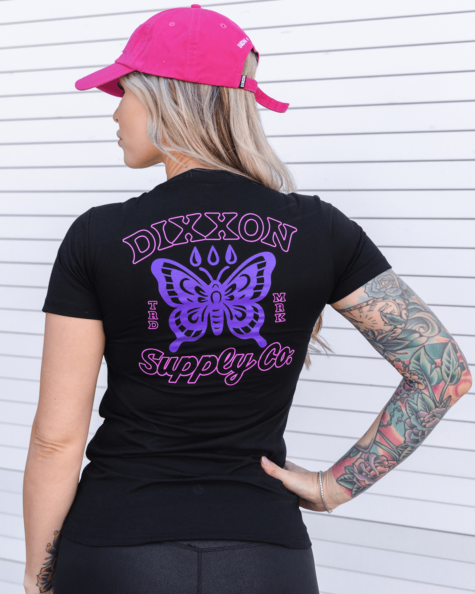 Women's Mariposa Fitted T-Shirt- Black