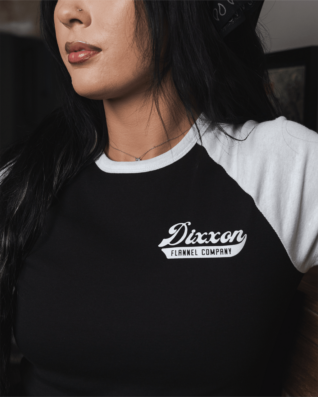 Women's Master Link Raglan Tee - White & Black