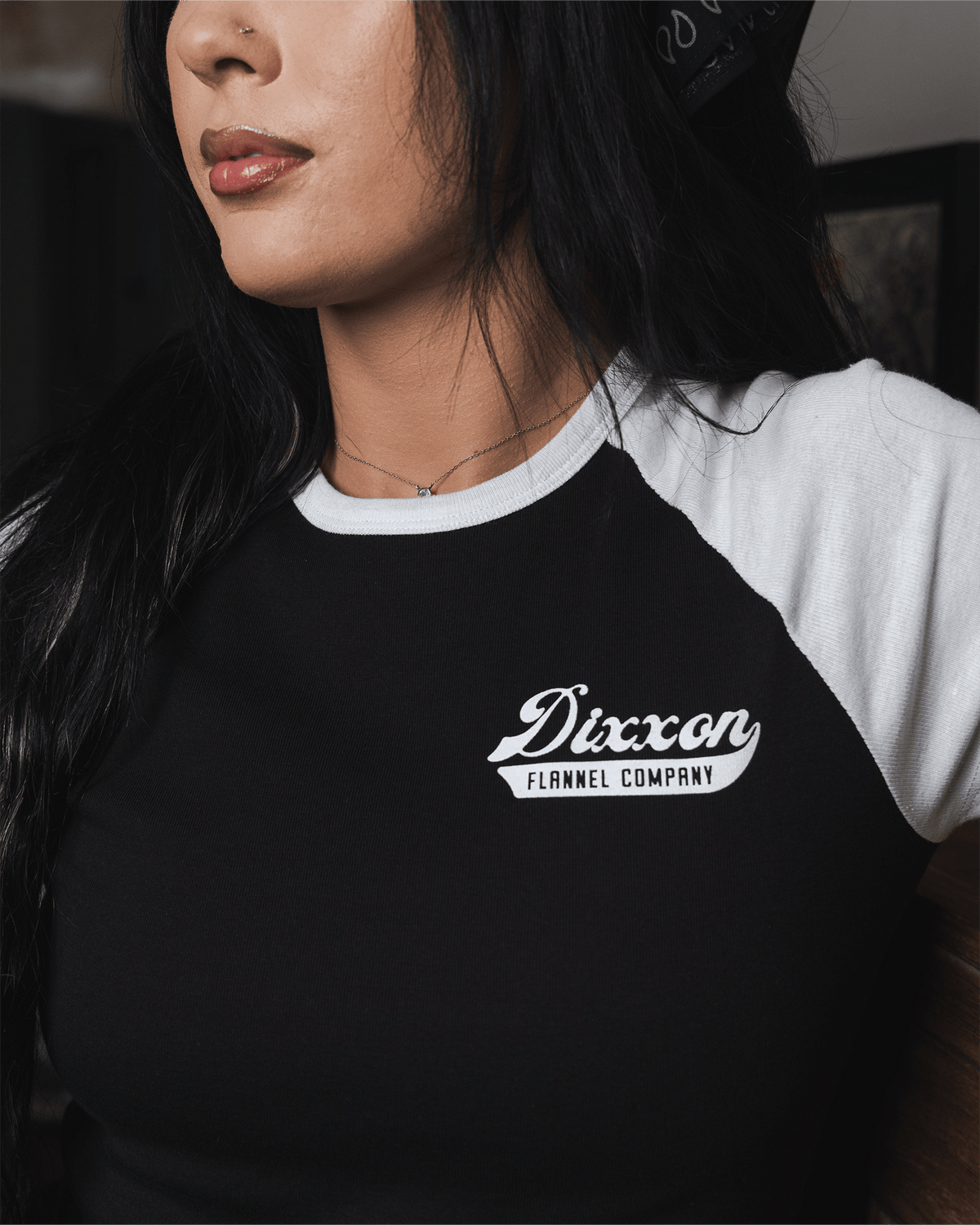 Women's Master Link Raglan Tee - White & Black
