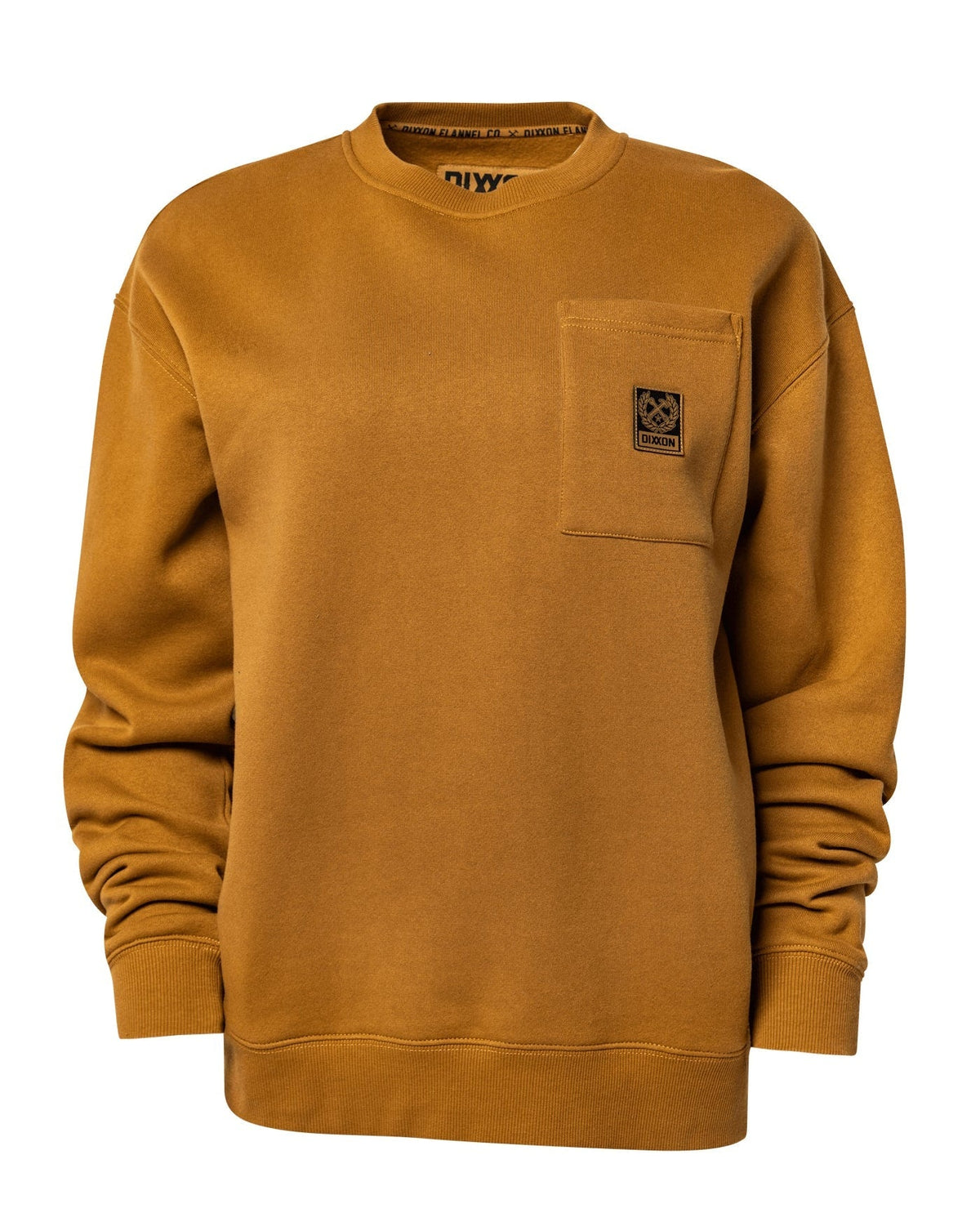 Women's Pocket Crewneck Sweatshirt - Camel